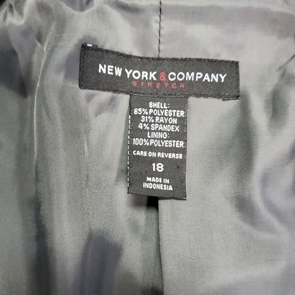New York & Company Gray Blazer 16/18 - Picture 11 of 13